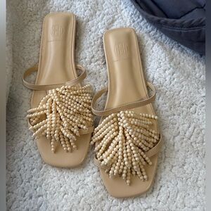 House of Harlow beaded sandals